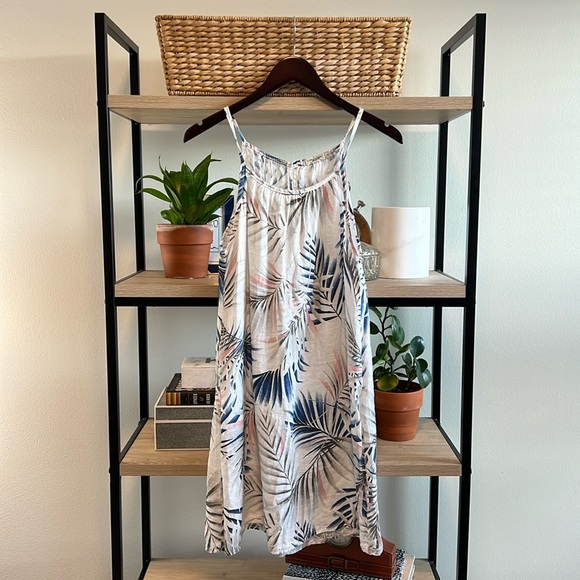 Lungo L'arno Italy Plus Ruffle Hem Cotton Eyelet Midi Dress